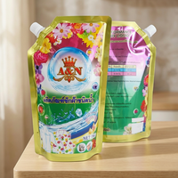Sachets à bec verseur personnalisés imprimés 1L 2L 3L pour lessive, emballage de savon liquide en plastique, sachets de recharge avec bec verseur d'angle
