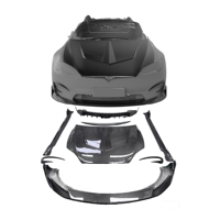 Nouveaux kits de carrosserie en fibre de carbone modifiés pour Tesla Model S Plaid, lifting de la face avant, jupes latérales, diffuseur arrière, aileron arrière, 2023 2025