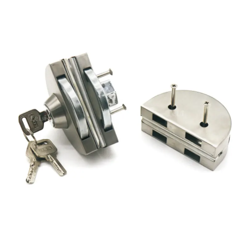 Original supplier sliding frameless glass door lock with keys