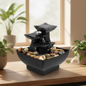 Fuente Zen de Interior con Sonido Relajante de Agua Fluyendo, Pequeña Fuente de Mesa Feng Shui con Luz LED, Gran Venta - Product Image 4