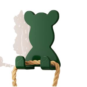 1 unidad Gancho autoadhesivo decorativo para pared, soporte creativo con forma de oso para afeitadora, gancho para llaves, clip para cable de datos, organizador de cables de escritorio - Product Image 1