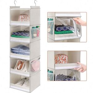 Hot Sale Foldable Hanging Closet Organizer Fabric PVC Mesh Dust-proof <b>Shelves</b> for Bedroom or Garment Rack Stainless Steel Glossy - Product Image 2