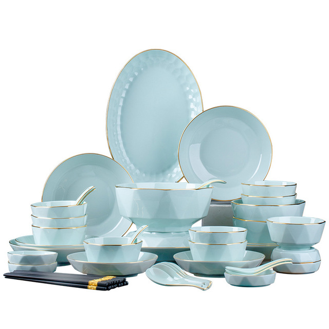 Handmade Gold Painted Ceramic Tableware and Tableware Series