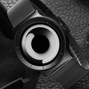 Jam Tangan Pria Tali Baja Anti Karat Logo Kustom Desain Kreatif Tahan Air Quartz Herren Uhr - Product Image 3