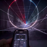 Lumière de scène laser RGB DMX Knight Indoor 10W avec application pour club, DJ, discothèque, concert, système de spectacle laser