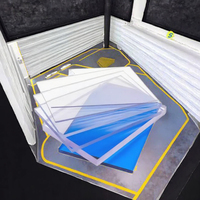 Plaque en polycarbonate transparente 30,5 cm x 45,7 cm x 1,57 cm (1/16 po) moderne, résistante aux chocs, facile à découper et à plier, avec revêtement anti-UV pour toiture extérieure et parcs