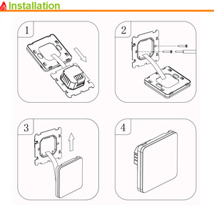 Sưởi Điện Điều Khiển 16A Nhiệt Độ Màn Hình Cảm Ứng Kỹ Thuật Số Điều Khiển Nhiệt Độ Máy Nước Nóng Tuya Wifi Tĩnh Nhiệt - Product Image 3