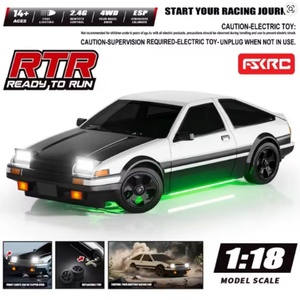 HB SJY-RP1801-RP1809 Voiture RC de drift 4x4 1:18 avec gyroscope, télécommande 2.4G, lumières LED, buggy de course tout-terrain en métal, chargeur - Product Image 6