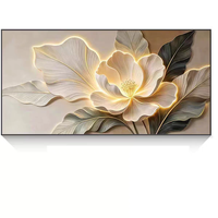 Décoration murale 3D moderne en gros, motif floral tendance, grande peinture murale horizontale, impression HD, surface lisse et brillante, peinture en porcelaine cristalline