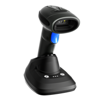 Lecteur de codes-barres sans fil portable industriel HENEX 3208RC 1D 2D QR avec base de charge et interface USB COM