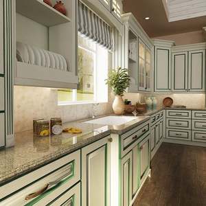 Gabinete de Cocina de Madera Maciza Estilo Francés SANTOPOVA con Paneles de Puerta Tallados |   Diseño Modular de Lujo Personalizado - Product Image 5