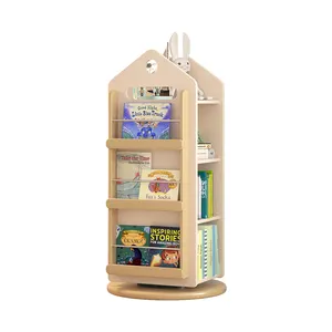 Wholesale Home Corner Revolving Spinning Bookcase Rotating Kids Bookshelf