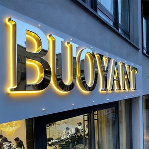 Buoyant LED Sign <b>Wall</b> 3D Backlit <b>Logo</b> Signage Channel Letters Illuminated Business Sign for Shop Mall - Product Image 4