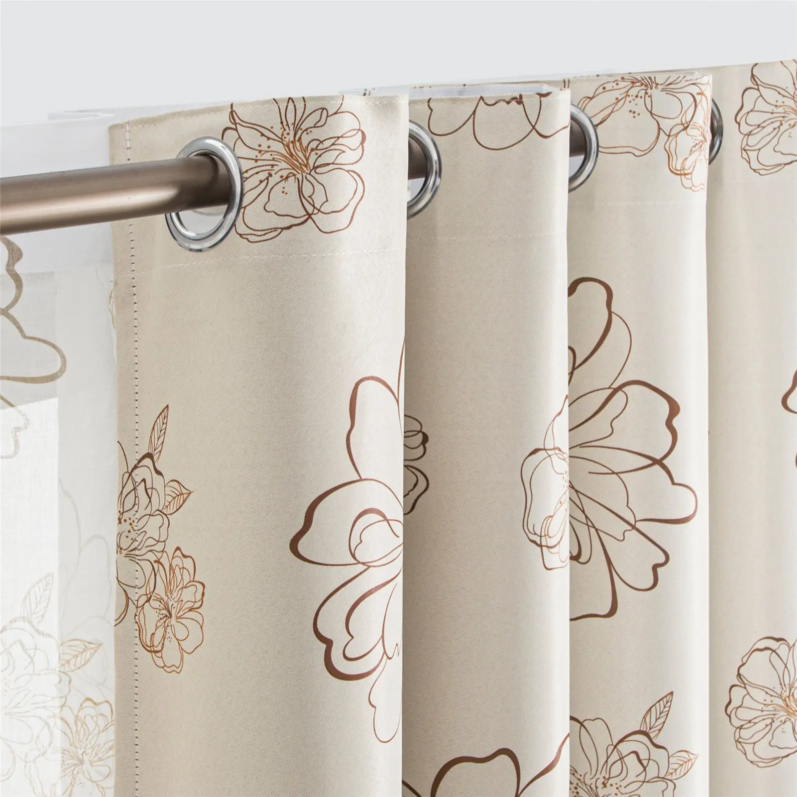 China Hot Selling Classic Floral Printing Retro Home Decoration Blackout Curtain For Living Room