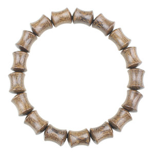 Golden Sandalwood <b>Bracelet</b> 10*12MM Bamboo Joint Style Unisex <b>Couple</b> Jewelry Ethnical Design Polished Tree Material - Product Image 5