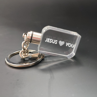 Porte-clés en verre LED transparent personnalisé avec logo sur mesure et boîte cadeau – Idéal pour la promotion de la mode