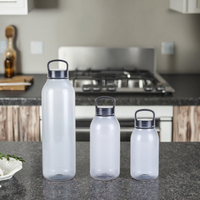 Bouteille d'eau en verre de qualité alimentaire sans BPA avec logo personnalisé 300 ml/500 ml/9000 ml, étanche, compatible micro-ondes, avec poignée portable pour café et jus