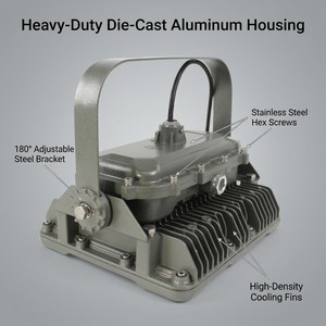 <span class=keywords><strong>Projecteur</strong></span> <span class=keywords><strong>LED</strong></span> antidéflagrant <span class=keywords><strong>ATEX</strong></span> 80W/100W/150W/200W pour extérieur, indice de protection IP66, NEMA 4, garantie 5 ans, 3000-6500K - Product Image 3