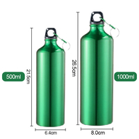 Bouteille d'eau en aluminium pour le sport en plein air, promotion usine à prix réduit, 400ML 500ML 600ML 750ML 1000ML, avec logo d'entreprise
