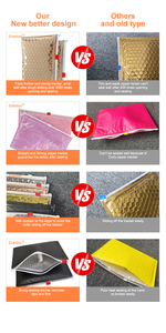 Wikkel Rits Einde Glosser Ziplock Roze Zakje Schuif Anti-Statische Ritssluiting Rits Lock Envelop Zak Bubble Hersluitbare Tassen - Product Image 5