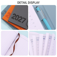 Agenda quotidien 2027 en anglais, carnet de gestion du temps 365 jours, couverture en PU avec reliure cousue, journal scolaire, professionnel, cadeau, agenda