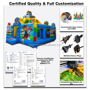 Château Gonflable Commercial Portable Patrouille Combiné Toboggan Maison de Rebond, Aire de Jeux pour Enfants Château Gonflable Chien avec Souffleur - Product Image 4