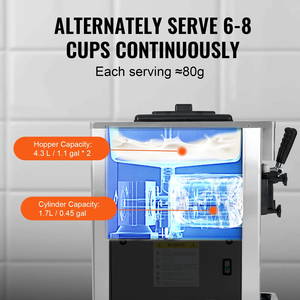 Cheap Commercial Tabletop <b>Ice</b> Maker <b>Machine</b> for <b>Home</b> Soft Serve Countertop Hot Selling Small 3 Flavors Kids Yogurt Maker 8218T T - Product Image 6