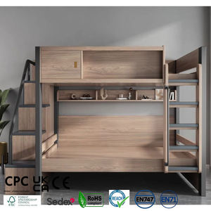 Новый деревянный роскошный дом современный комплект мебели для девочек детская спальня Детский лофт двухъярусные кровати для подростков - Product Image 1