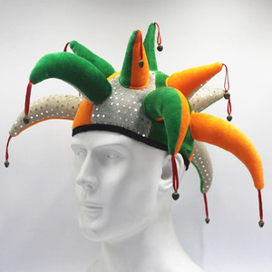 Chapeau de bouffon avec clochette pour fête costumée <span class=keywords><strong>d</strong></span>'<span class=keywords><strong>Halloween</strong></span>, accessoires de <span class=keywords><strong>d</strong></span>éguisement de <span class=keywords><strong>clown</strong></span> de cirque pour cosplay - Product Image 5