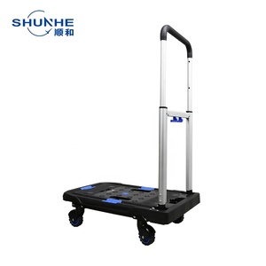 Алюминиевая ручная тележка на платформе с телескопической ручкой, складная тележка на четыре колеса, 90 кг, лидер продаж, практичная тележка - Product Image 3