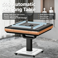Table de Mahjong Automatique S90 de Taïwan, Table à Manger et de Jeu de Mahjong, Machine de Mahjong Pliante Manuelle de Luxe pour un Usage Domestique en Espaces Restreints