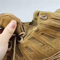Bottes tactiques pour hommes pour les sports d'hiver Chaussures d'extérieur imperméables de combat pour l'escalade et la randonnée avec bout rond Semelle intérieure en caoutchouc