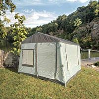 Tente gonflable pour 12 personnes, double couche, Oxford 420D, abri familial pour le camping, tente portable pour l'extérieur
