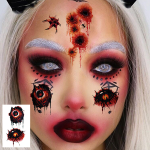 رعب الهالوي والإثارة ثلاثية الأبعاد محاكاة ندبة غير سامة مؤقتة لتطبيق الوجه - Product Image 4