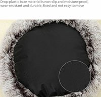 Échantillon gratuit, nid pour chat en peluche rond, demi-fermé, pour un sommeil profond et chaud en hiver, nid pour animaux de compagnie, cocon, lit pour chiot