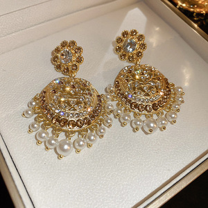 Boucles d'oreilles créoles vintage en argent 925, bijoux de mode de luxe léger, prix de gros usine, pour femmes - Product Image 3