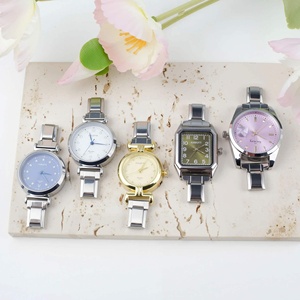 Montre à quartz pour femme, style européen et américain, option DIY, bracelet modulaire en acier inoxydable, aiguille en verre, vente chaude - Product Image 4