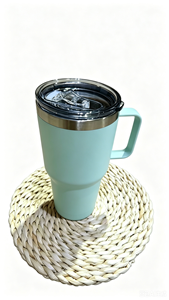 Tumbler Isolato Sottovuoto in Acciaio Inox da 900ml con Coperchio e Manico, Tazza da Viaggio Portatile dal Design Minimalista, Adatta per Acqua Bollente - Product Image 4