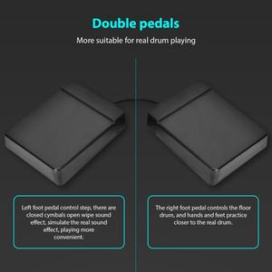 Juego de tambor electrónico de mano, 9 almohadillas, altavoz dual, almohadilla de práctica recargable, Kit de batería con <span class=keywords><strong>baquetas</strong></span>, Pedal de pie - Product Image 2