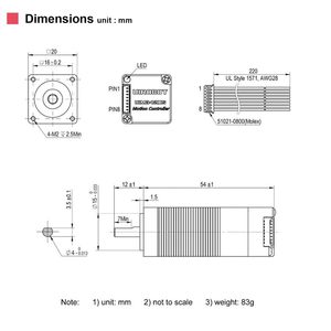 Moteur pas à pas servo CSM UIM2040CM 16-24VDC 0.6A, arbre de 5mm, type hybride avec encodeur, contrôle en boucle fermée - Product Image 4