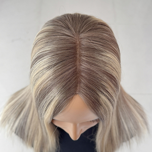 Ready to Ship 5x5 Mono Top <b>Wig</b> with Silicone European Medical <b>Wig</b> for Alopecia Human Hair <b>Wig</b> for Cancer Patients - Product Image 2