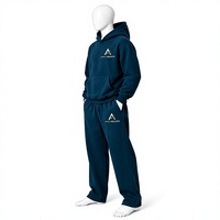 Ensemble de survêtement homme grande taille personnalisable avec logo, effet délavé, strass, en coton épais 100%