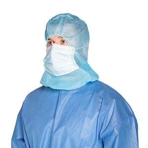Ánh sáng màu xanh PPE Polypropylene Balaclava mui xe với mặt nạ dùng một lần PP không dệt Phi Hành Gia mũ - Product Image 1