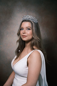 Diadème de mariée en cuivre de haute qualité avec perles et zircons cubiques, élégant style russe, bandeau de mariage pour mariées, concours de beauté, bal de promo, anniversaire - Product Image 5
