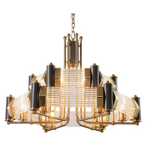 Lámpara colgante de cristal de Metal nórdico moderno, lámpara de araña de diseño personalizado para restaurante o Hotel, altura ajustable, tamaño medio - Product Image 4