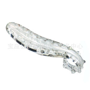 Güzel pembe hayvan kristal şeffaf cam yapay penis Anal Plug seks oyuncak kadınlar için yetişkin - Product Image 5