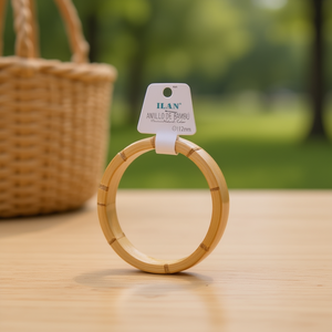 Anello in bambù Iln da 12 mm, colore naturale, per borse e accessori - Product Image 3