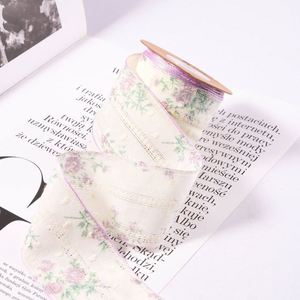 Cinta Decorativa Vintage de Alta Calidad con Estampado Floral de 4cm/5cm, para Vestidos, Prendas y Lazos para el Cabello, 10 Yardas/Rollo - Product Image 2