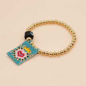 Pulsera <span class=keywords><strong>de</strong></span> cuentas iyuki, pulsera tejida hecha a mano con colgante <span class=keywords><strong>de</strong></span> ojo para <span class=keywords><strong>amistad</strong></span>, 2897 - Product Image 4