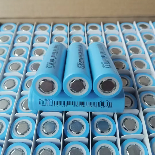 High Discharge 18650 Battery Cells DIY 25P 3.7V 2500mAh Capacity Cylindrical Lithium Ion Batteries for Electric Power Tool